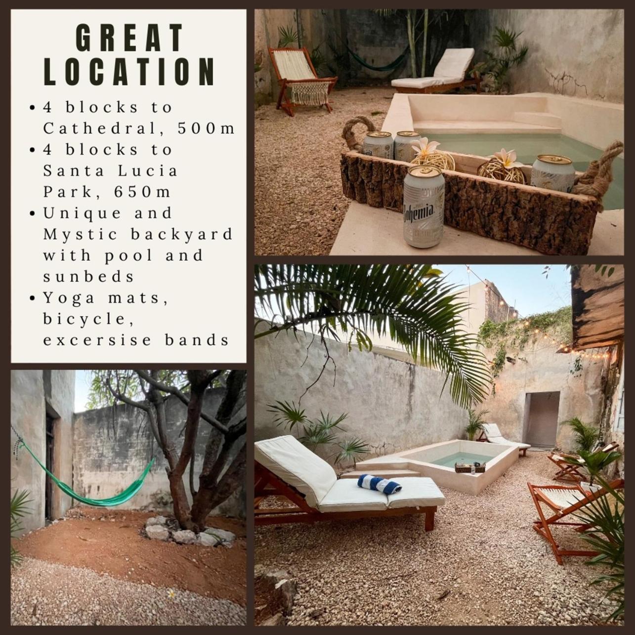 Unique Mystic Pool Yard Only 3 Blocks Main Sq Villa Merida Exterior photo